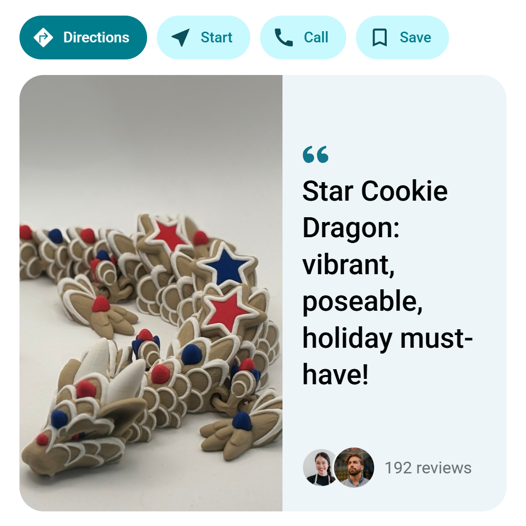 Star Cookie Dragon – 3D Printed Holiday Collectible