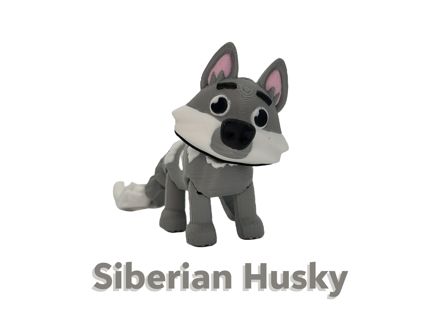 š¾ 3D Printed Siberian Husky Dog Figure ā Ultra-Realistic Arctic Pup | Husky Desk Decor, Gift for Dog Lovers, Shelf Display