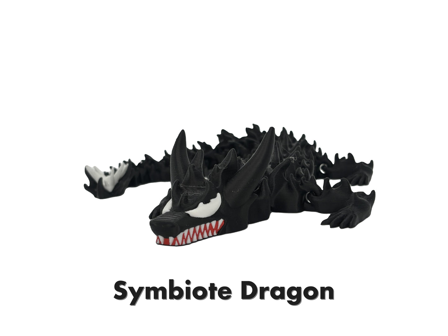 3D Printed Symbiote Dragon – Hero Collection | 16" Long Articulated Fantasy Creature