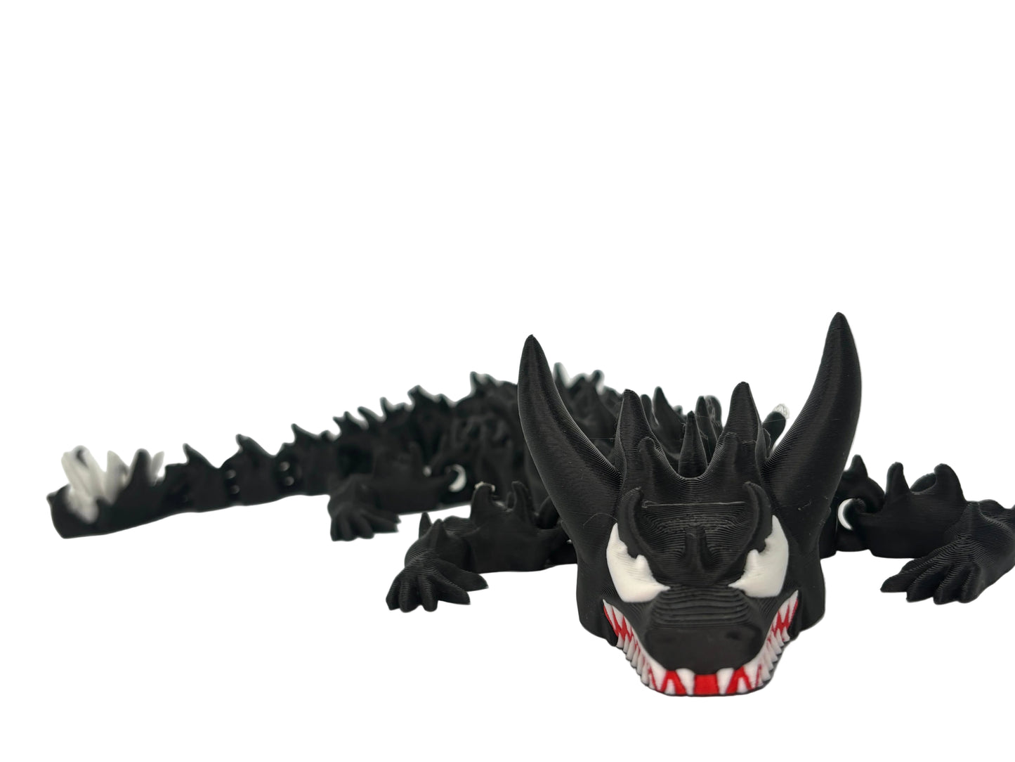 3D Printed Symbiote Dragon – Hero Collection | 16" Long Articulated Fantasy Creature