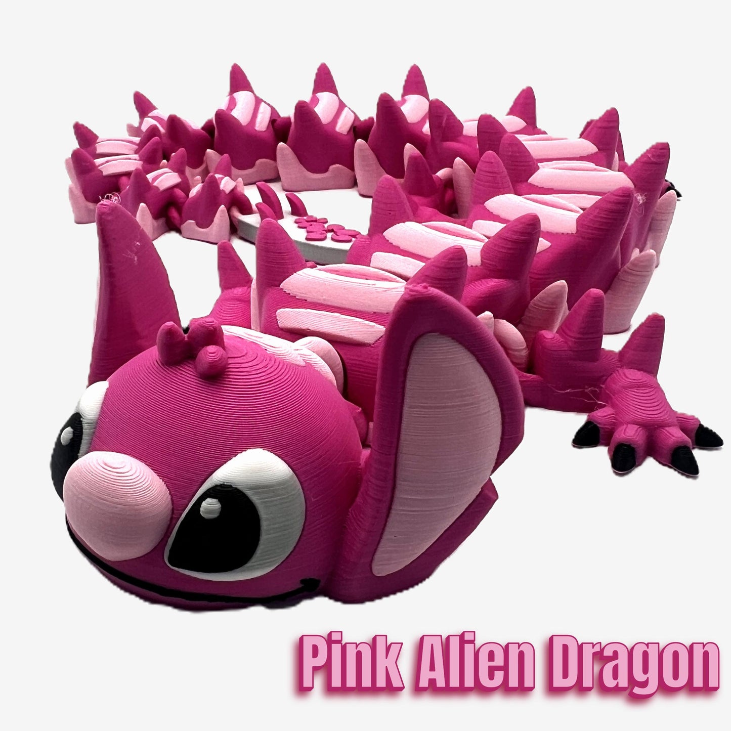 šø Pink Alien Dragon ā Articulated 3D Printed Figure