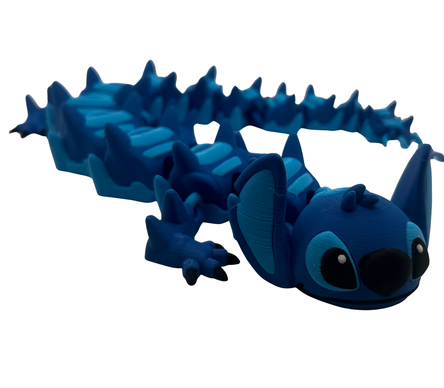 Blue Alien Dragon – 3D Printed Articulated Collectible Toy