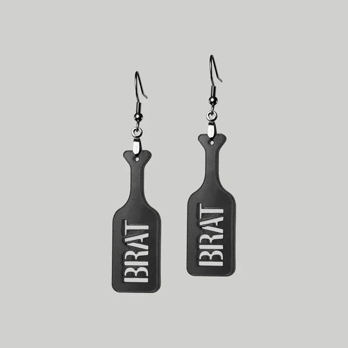 2Brat-Black earrings