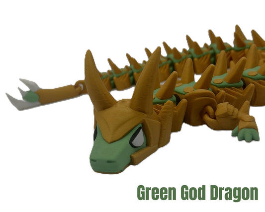 Green God Dragon – Articulated 3D Printed Collectible