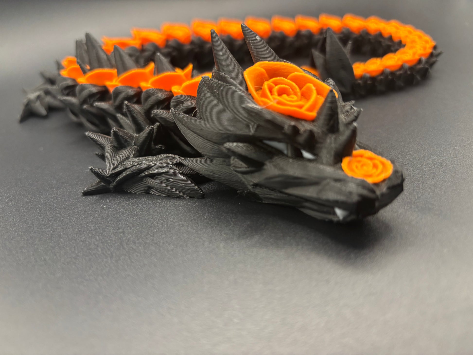 Articulated Orange Rose Dragon Flexible Fantasy Fidget Toy The Printed Dragon Articulated Orange Rose Dragon Flexible Fantasy Fidget Toy The Printed Dragon