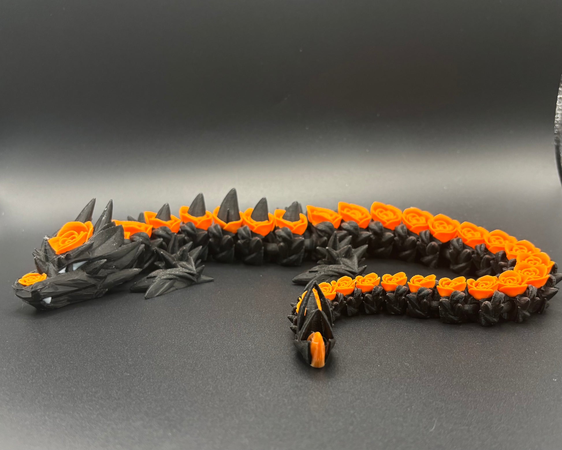 Articulated Orange Rose Dragon Flexible Fantasy Fidget Toy The Printed Dragon Articulated Orange Rose Dragon Flexible Fantasy Fidget Toy The Printed Dragon