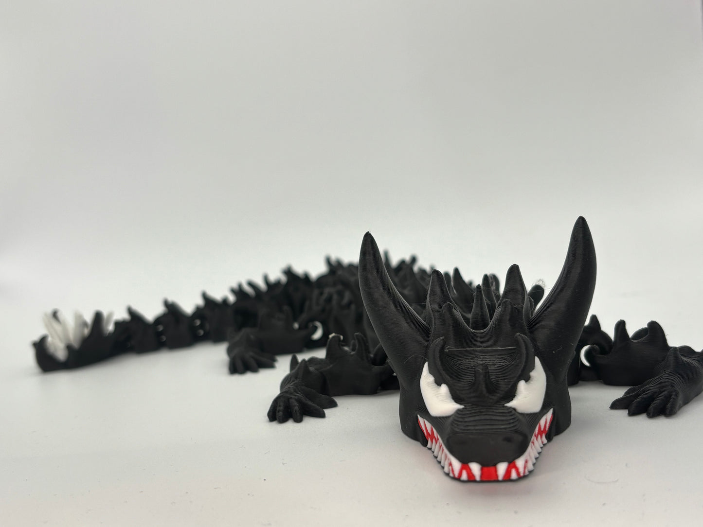 3D Printed Symbiote Dragon – Hero Collection | 16" Long Articulated Fantasy Creature