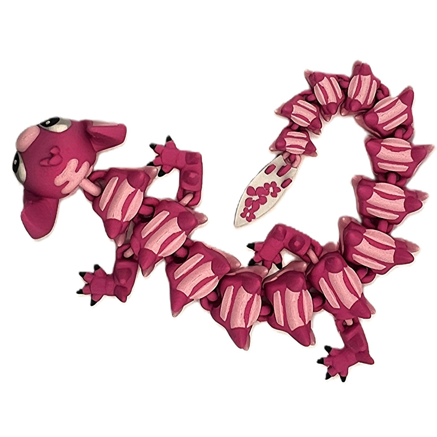 🌸 Pink Alien Dragon – Articulated 3D Printed Figure