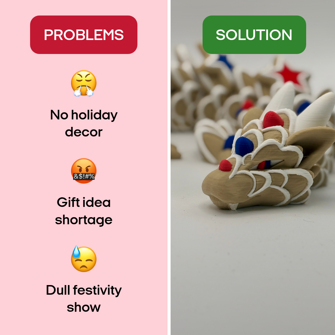 Star Cookie Dragon – 3D Printed Holiday Collectible