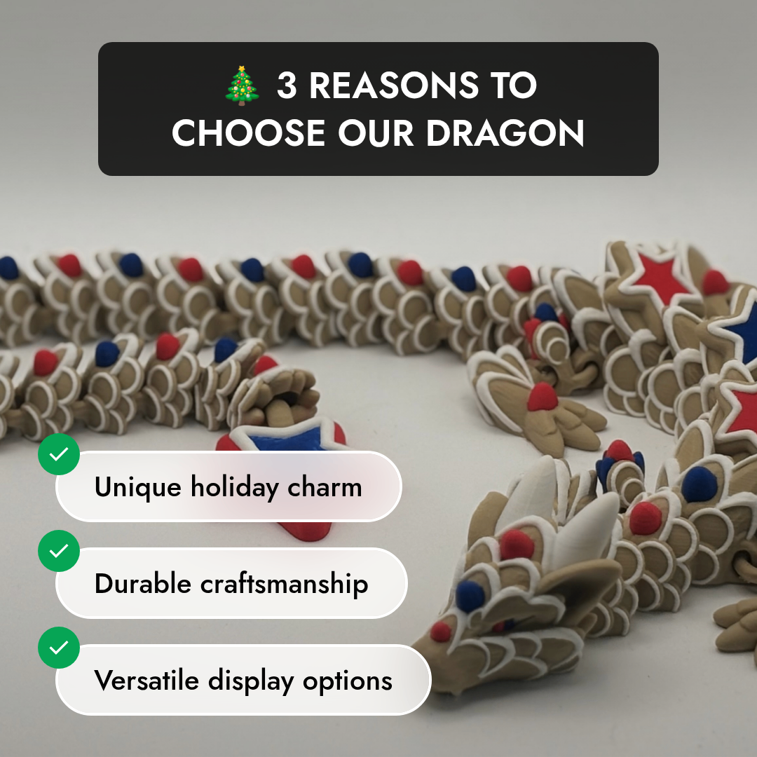 Star Cookie Dragon – 3D Printed Holiday Collectible