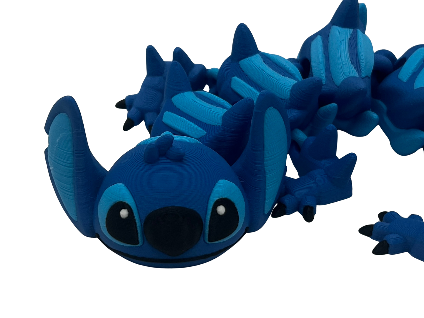 Blue Alien Dragon – 3D Printed Articulated Collectible Toy